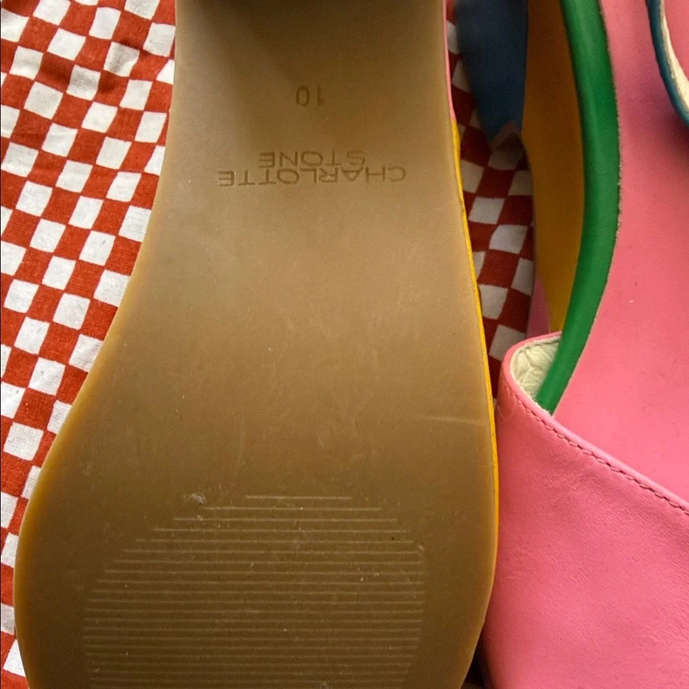 Charlotte Stone Colorblock Platform Sandals in Yellow, Pink, Blue & Green - Picture 6 of 6